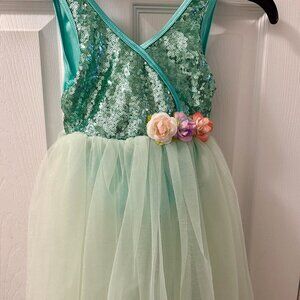 Seaweed Green Sequin Lyrical Dress
